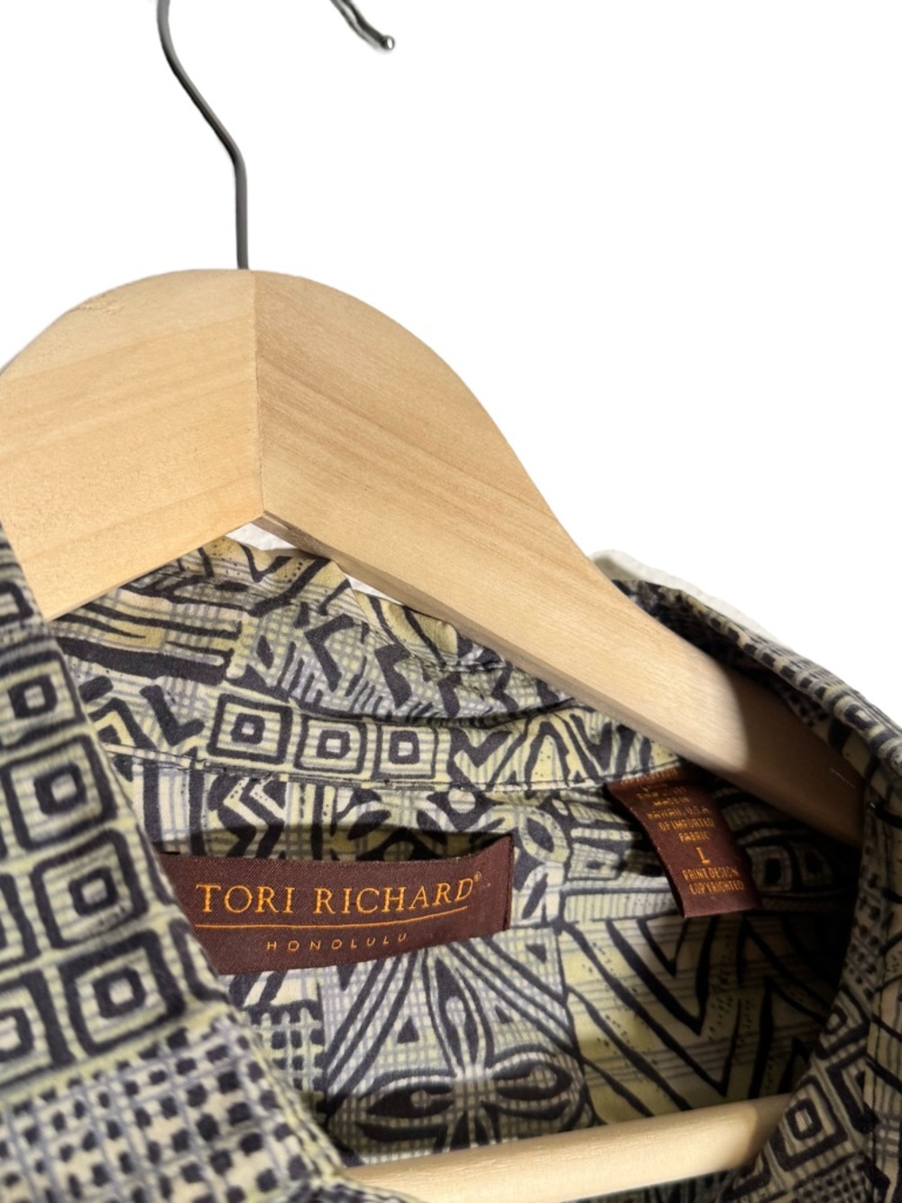 Tori Richard Hawaiian Cotton Short Sleeve Button Up USA Men's Size Large - Picture 5 of 5